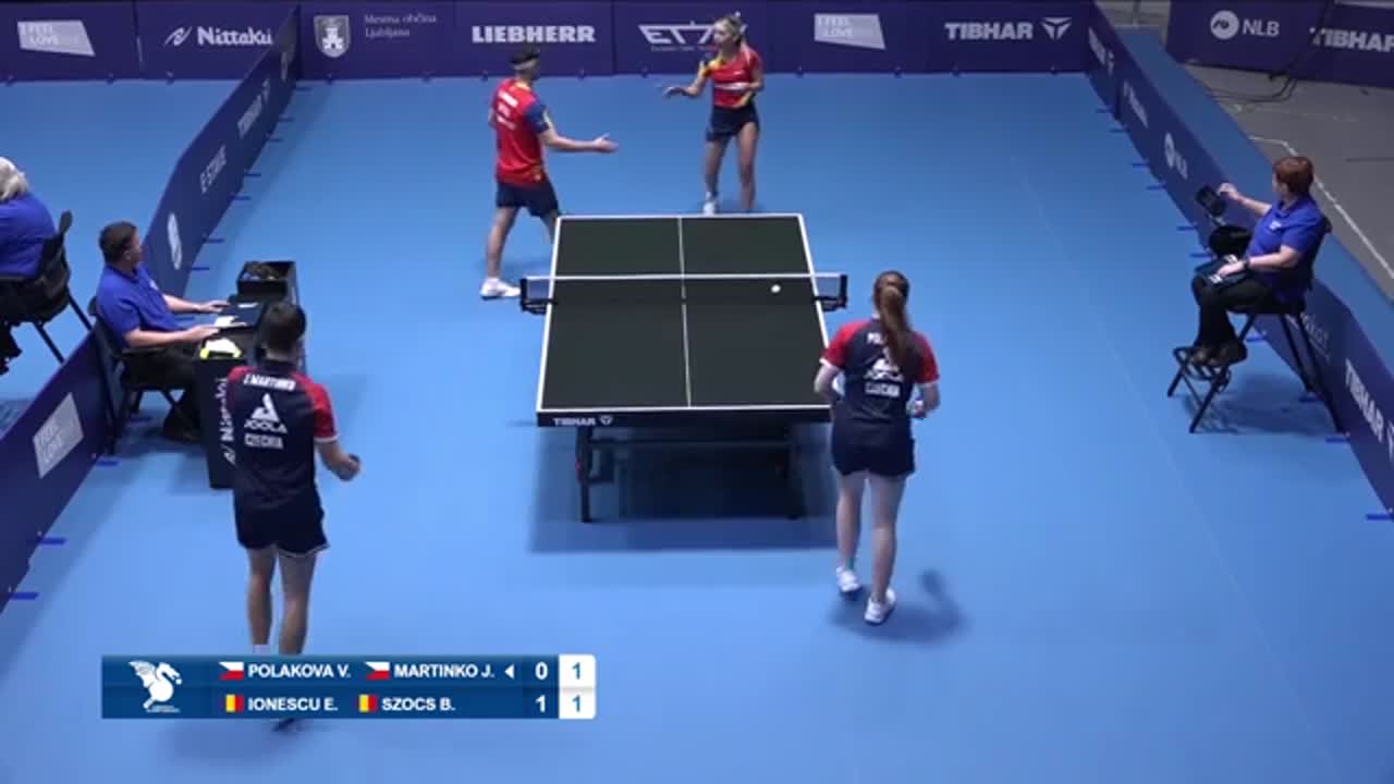 Campionatul European de Tenis de Masă de la Ljubljana 2026 | Eduard Ionescu/Bernadette Szocs vs. Martinko Jiri/Veronika Polakova
