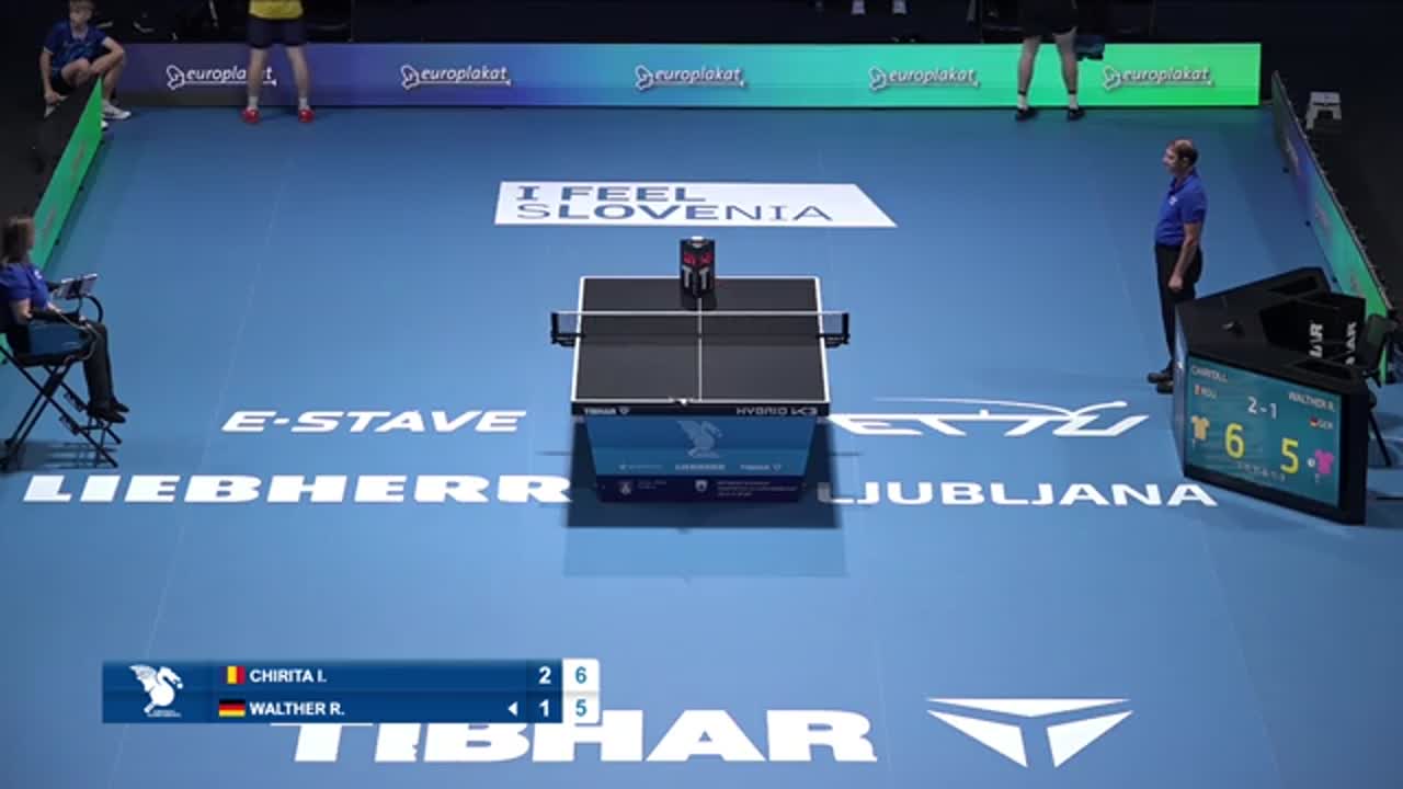 Campionatul European de Tenis de Masă de la Ljubljana 2026 | Iulian Chiriță vs. Ricardo Walther