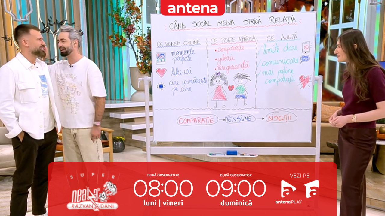 Super Neatza. C&acirc;nd rețelele sociale devin o problemă &icirc;n cuplu. La ce trebuie să fii atent