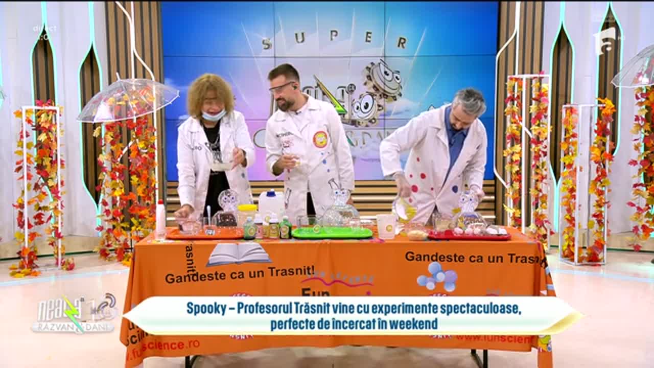 Super Neatza. Halloween cu experimente spooky! Profesorul Trăsnit le arată copiilor știința din spatele distracției