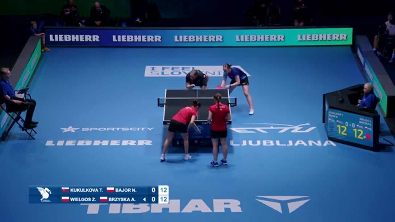 Campionatul European de Tenis de Masă de la Ljubljana 2026 | Finala feminină la dublu: Kukulkova / Bajor vs. Wielgos / Brzyska