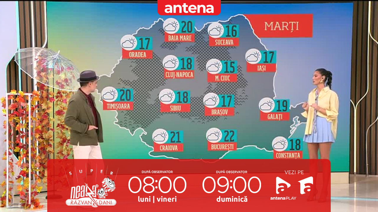Super Neatza. Prognoza meteo cu Ramona Olaru: Se arată soarele şi vremea se &icirc;ncălzește