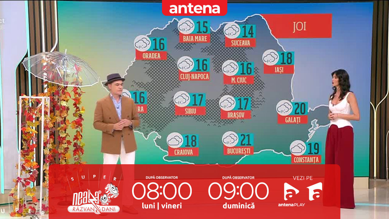Super Neatza. Prognoza meteo cu Ramona Olaru: Maxime de p&acirc;nă la 26 de grade