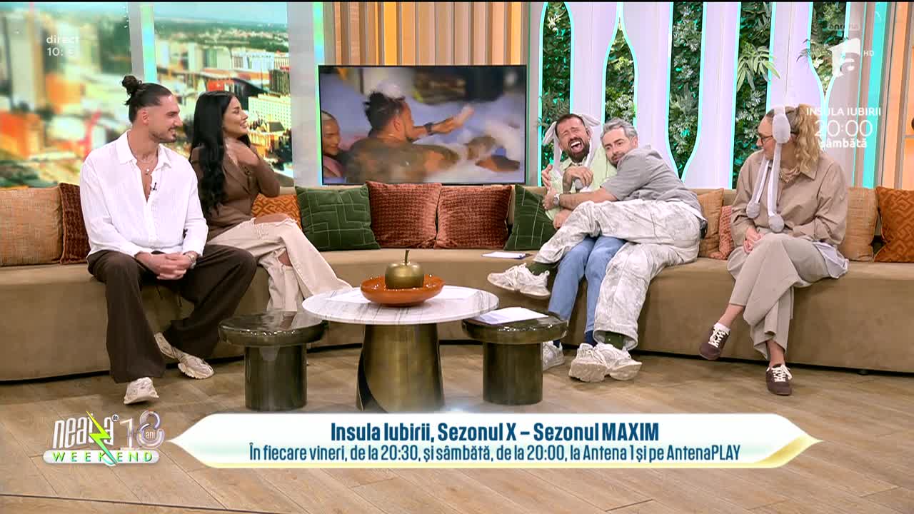 Neatza de Weekend. Rebecca Toma și Vlad Calomfir, ispite la Insula Iubirii, dezvăluiri din culisele emisiunii
