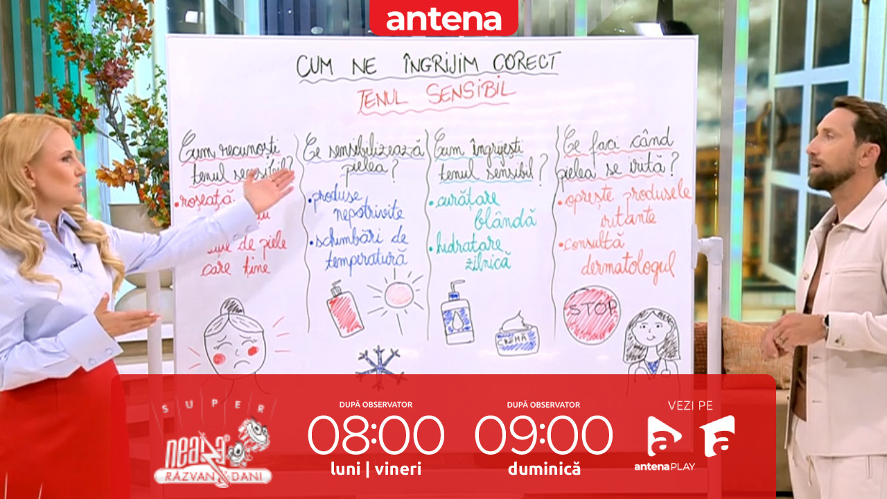 Super Neatza. Tenul sensibil: Care sunt cauzele și cum alegem rutina potrivită de &icirc;ngrijire