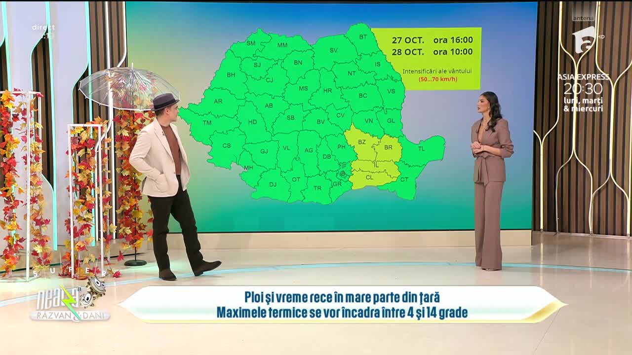 Super Neatza. Prognoza meteo cu Ramona Olaru: Vreme rece &icirc;n majoritatea regiunilor țării!
