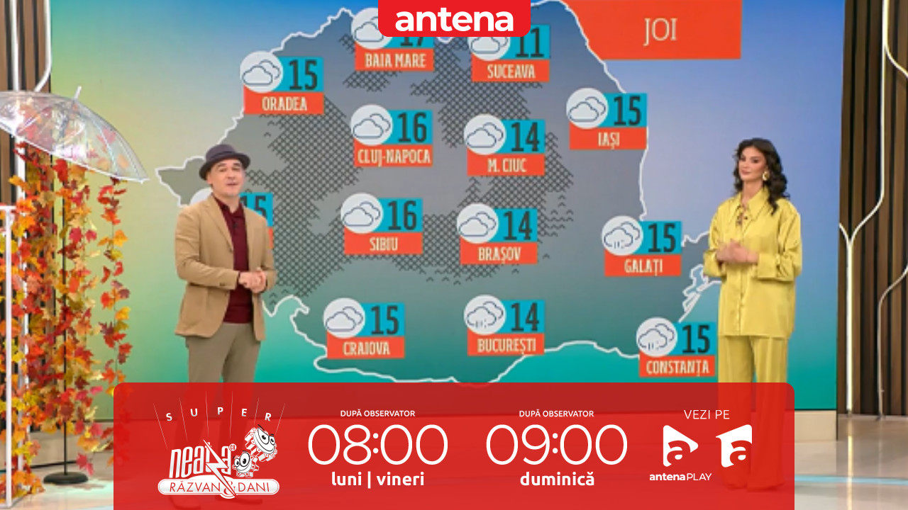 Super Neatza. Prognoza meteo cu Ramona Olaru: Cer noros și ploi slabe