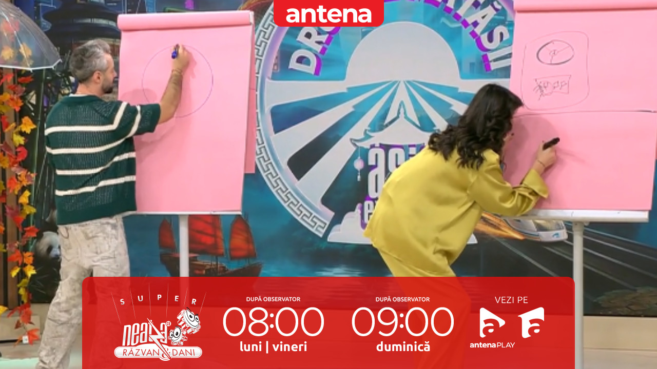 Super Neatza. Concursul Viza de Asia! Radu Bucălae și Ramona Olaru și-au demonstrat talentul la desen