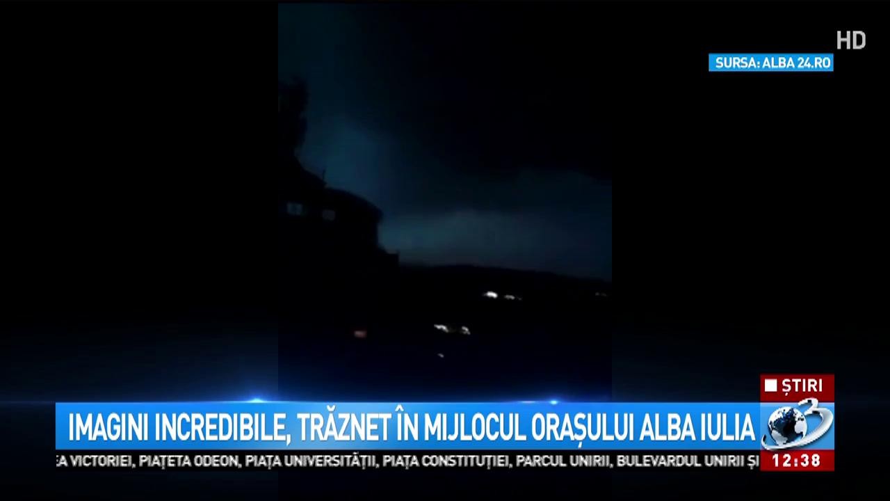 Imagini Incredibile Fulger In Mijlocul Orașului Alba Iulia