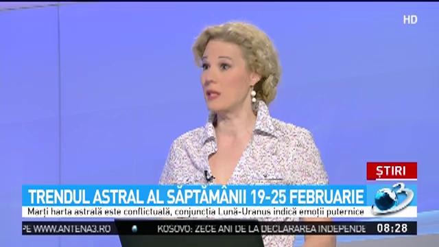 Astrologul Camelia Pătrășcanu, despre trendul astral al săptămânii 19-25 februarie. Care sunt cele mai tensionate zile. ATENŢIE MARE!
