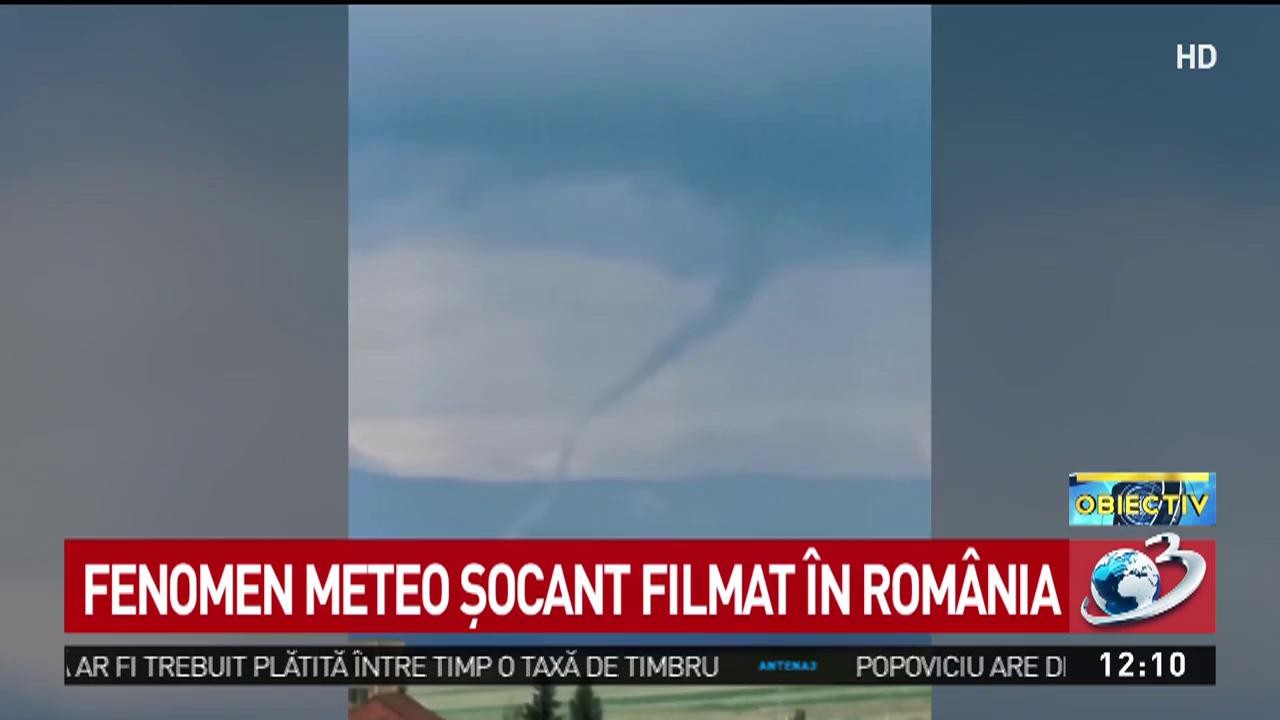 Fenomen meteo șocant filmat în România în urmă cu puțin timp! Video