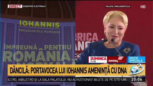 Editie Speciala - Dezbatere electorală: Viorica Dăncilă vs. Klaus Iohannis