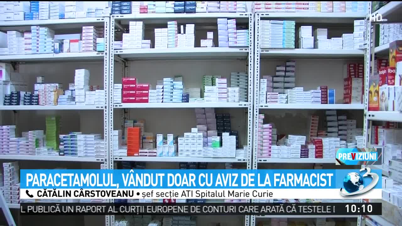 Paracetamolul, vândut doar cu aviz de la farmacist. Schimări majore în ceea ce privește medicamentele