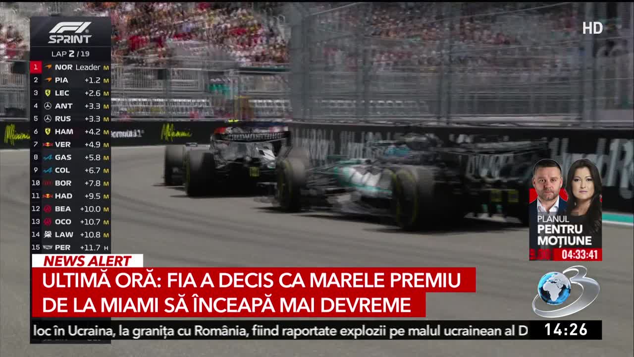 Știri ora 14:00