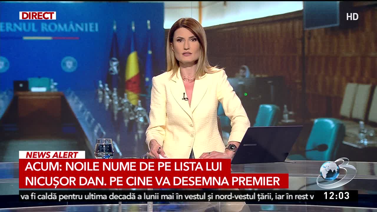 Știri ora 12:00