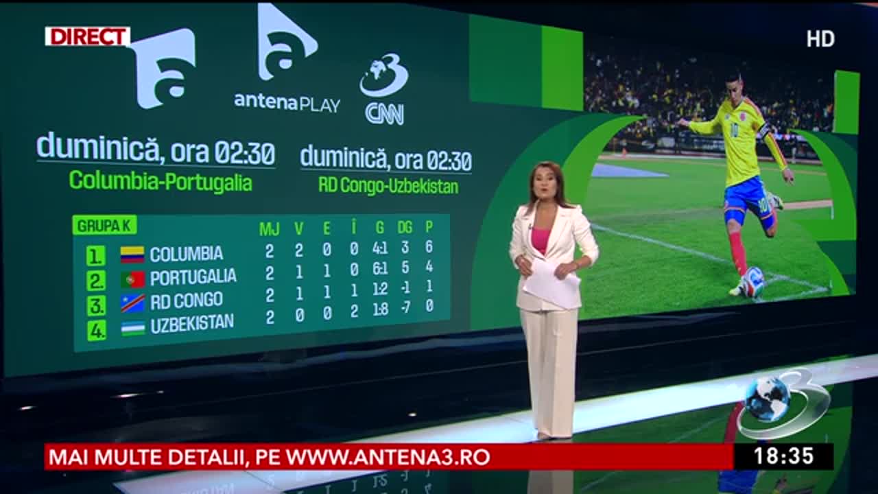 Știri ora 18:00