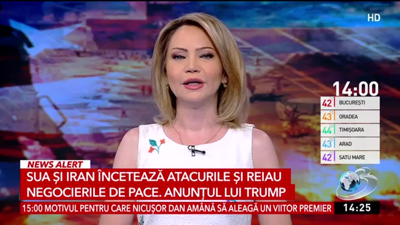 Stiri ora 14:00