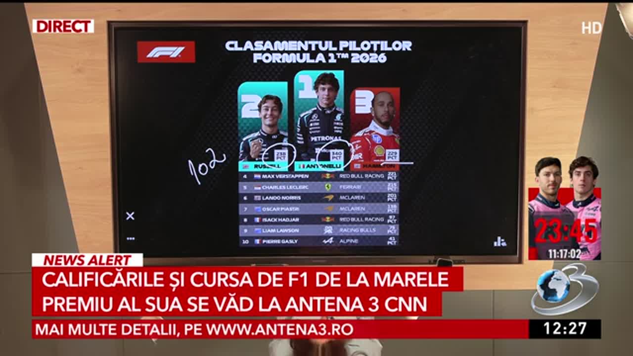 Știri ora 12:00