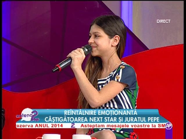Vanessa Marzavan, c&acirc;ştigătoarea "Next Star": "O parte din banii c&acirc;ştigaţi o să-i dau surorii mele"
