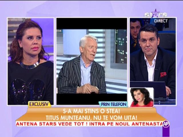 Carmen Harra regretă dispariţia lui Titus Munteanu