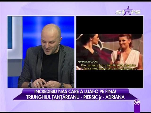 Tringhiul amoros Dragoş Ţ&acirc;ntăreanu - Piersic Jr. - Adriana Nicolae