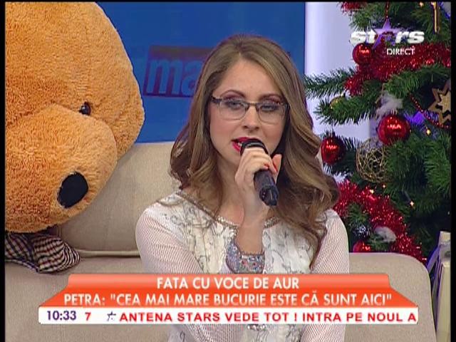 Petra Pintelei, fata cu voce de &icirc;nger, invitată la Star Matinal