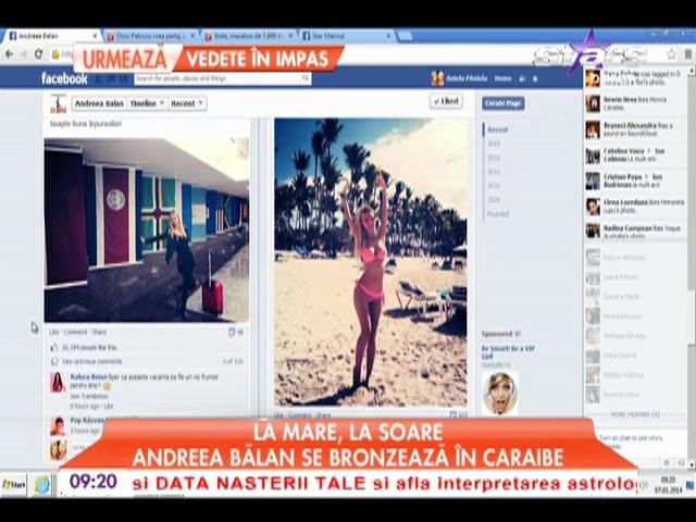 Andreea Bălan se bronzează &icirc;n Caraibe