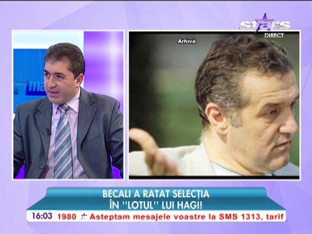 Becali a rata selectia