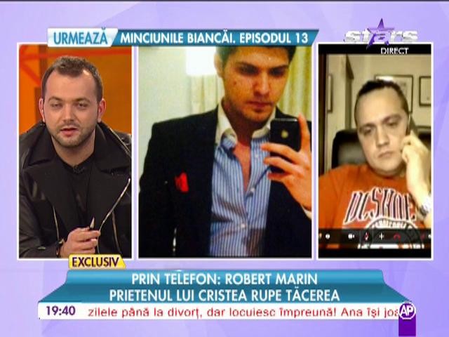 Robert Marin, prietenul lui Cristea, rupe tăcerea
