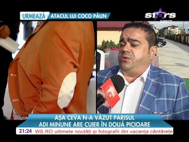 Adrian Minune are un angajat pe post de "cuier uman"