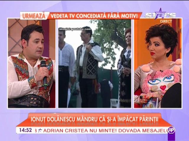 Ionuţ Dolănescu m&acirc;ndru că şi-a &icirc;mpăcat părinţii