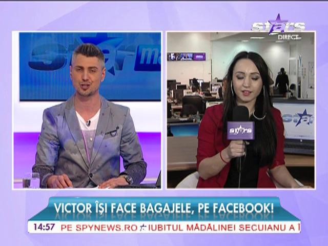 Victor isi face bagajele, pe Facebook!