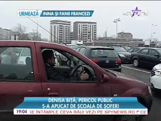 Denisa Bita s-a apucat de scoala de soferi!