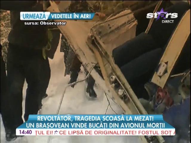 Un brasovean vinde bucati din avionul mortii