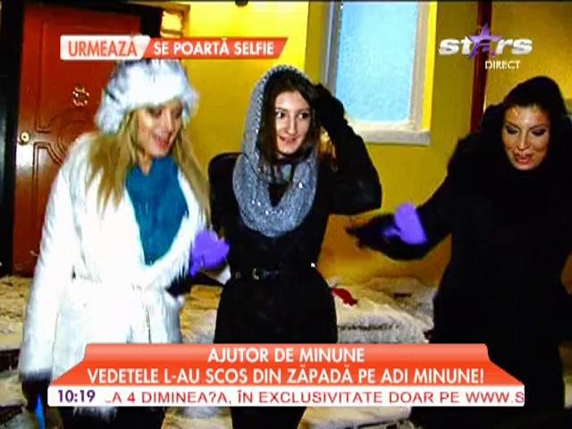 Vedetele l-au scos din zăpadă pe Adi Minune