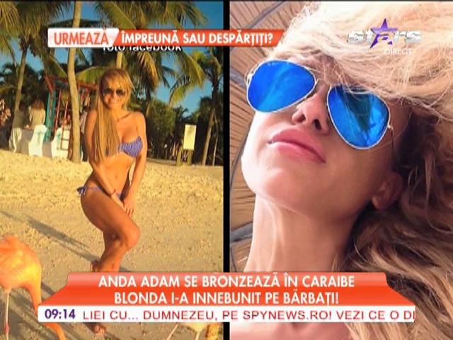 Anda Adam se bronzează &icirc;n Caraibe
