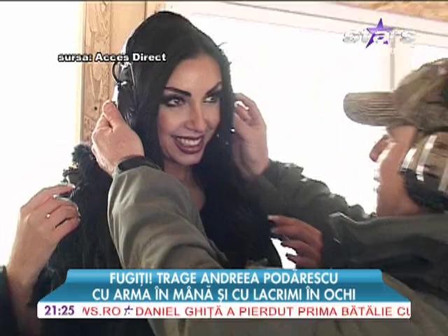 Andreea Podarescu, cu arma in mana
