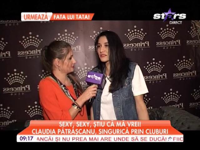 Claudia Pătrășcanu, singurică prin cluburi