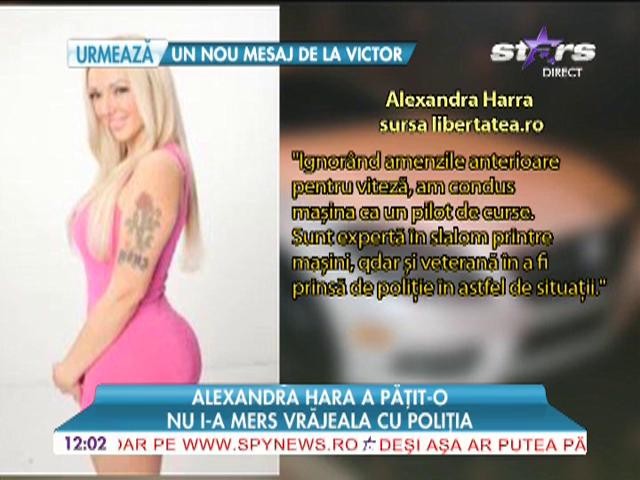 Alexandra Hara a păţit-o