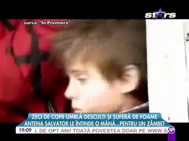 Zeci de copii umbla desculti si sufera de foame