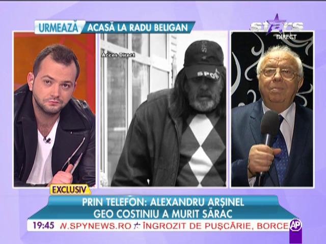 Alexandru Arşinel vorbeşte despre Geo Costiniu