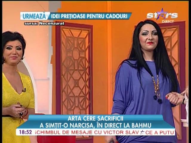 Manelista Narcisa Moisa a căzut &icirc;n platou şi a rupt decorul