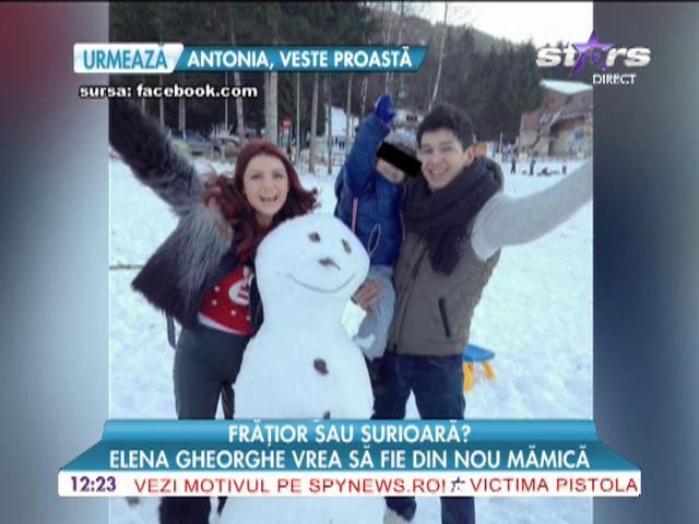 Elena Gheorghe vrea să fie din nou mămică