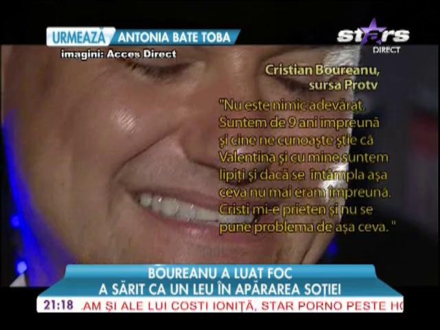 Boureanu a luat foc