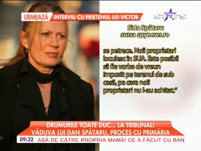 Vaduva lui Dan Spataru, proces cu primaria