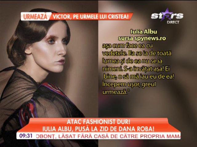 Oana Roba o ironizeaza pe Iulia Albu