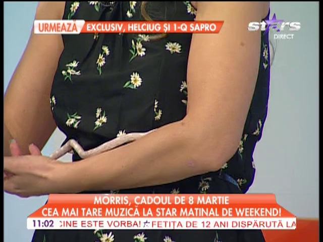 Morris, speriat de un șarpe