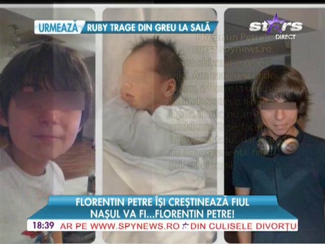 Florentin Petre isi crestineaza fiul