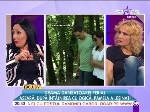 Dansatoarea Pamela a leșinat după &icirc;nt&acirc;lnirea cu Ogică!