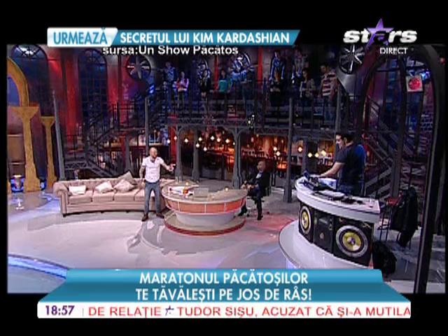 Dan Capatos a luat-o la goana prin platou cu tot cu scaun!